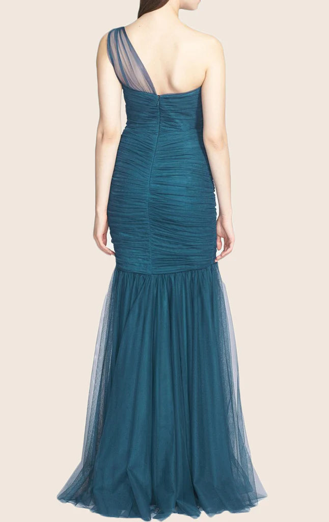 Meerjungfrau One-Shoulder Tüll Langes Ballkleid Formales Abendkleid